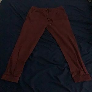 Burgundy Forever 21 Joggers
